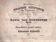 Symphonie n°6 pour le piano (à 4 mains) par Carl Czerny