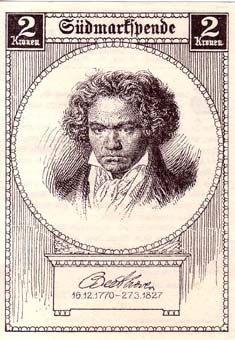 Card about Beethoven