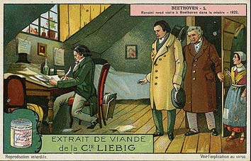 Liebig's card - Life of Beethoven in French...