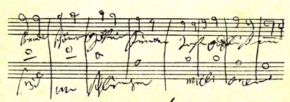 Autographe de la Neuvième symphonie