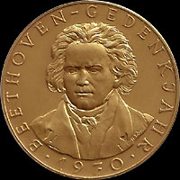 Medal with Ludwig van Beethoven...