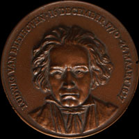 Medaille avec Ludwig van Beethoven...