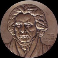 Medaille avec Ludwig van Beethoven...