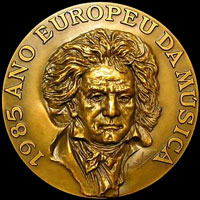 Medaille avec Ludwig van Beethoven...