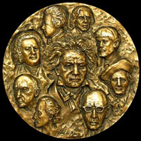 Medaille avec Ludwig van Beethoven...